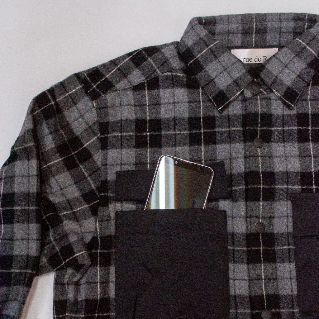 シャギーチェックシャツアウター 41-199104
