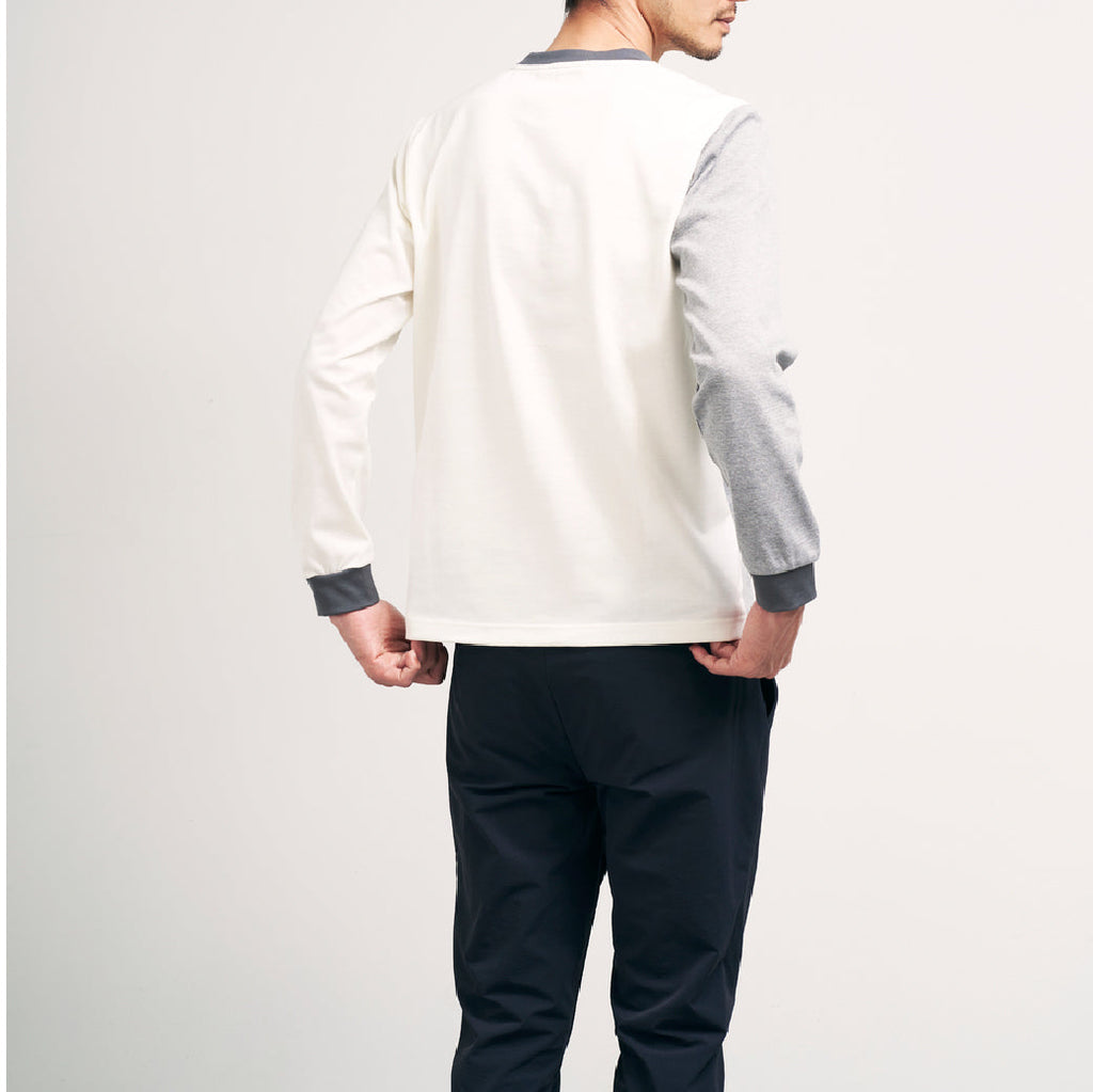 異素材切り替えロングT 41-199105