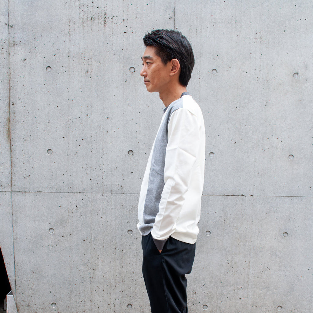 異素材切り替えロングT 41-199105