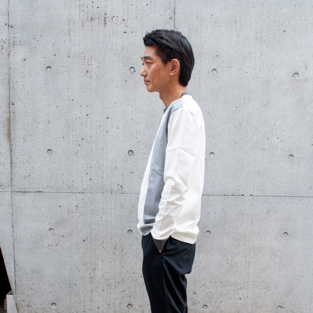 異素材切り替えロングT 41-199105