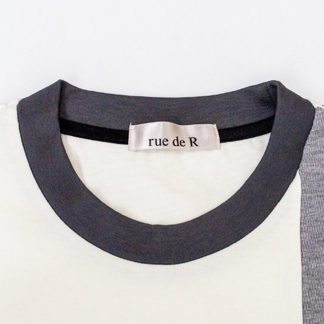 異素材切り替えロングT 41-199105