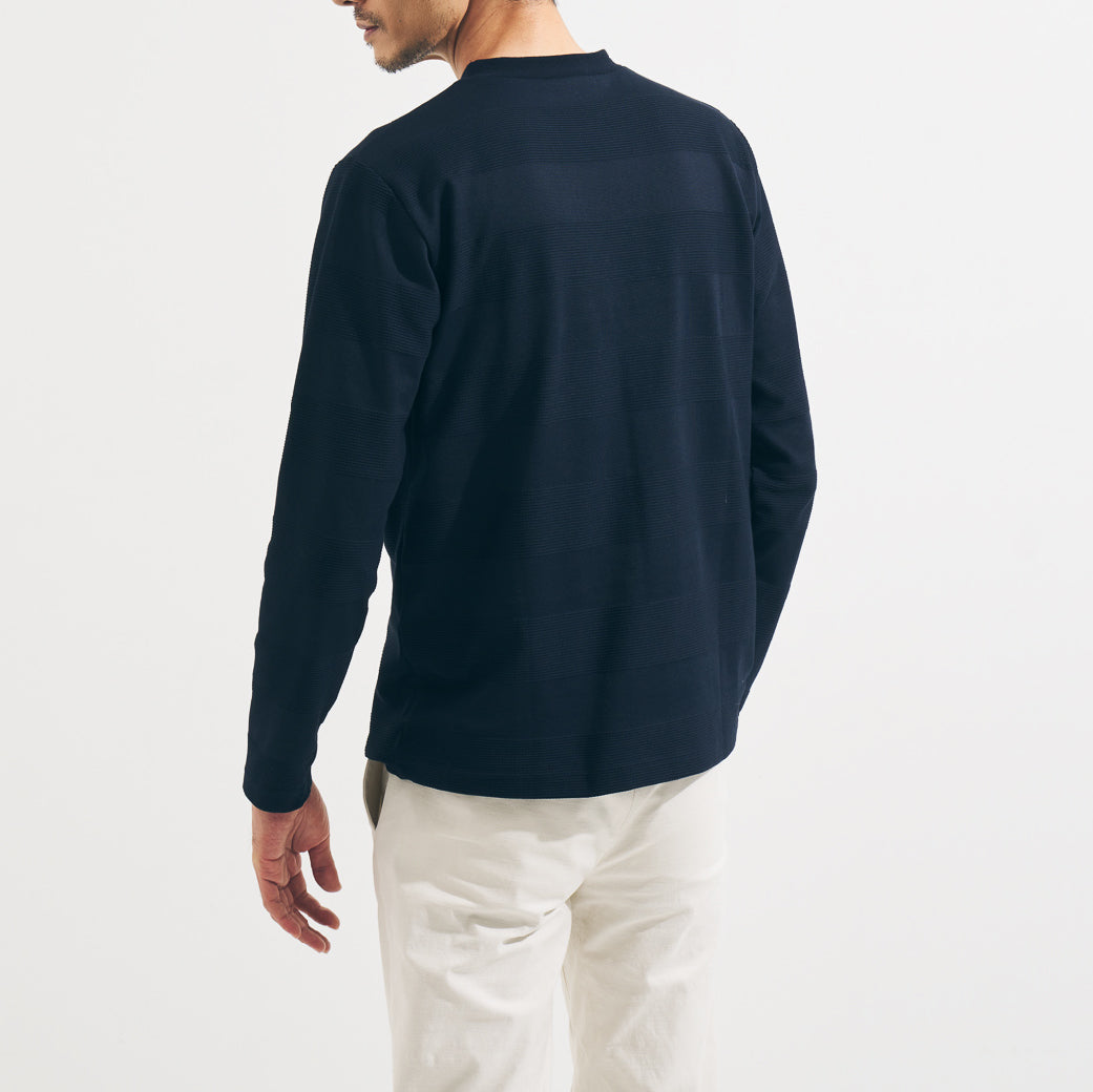 リンクスボーダーVネックロンT 41-112104