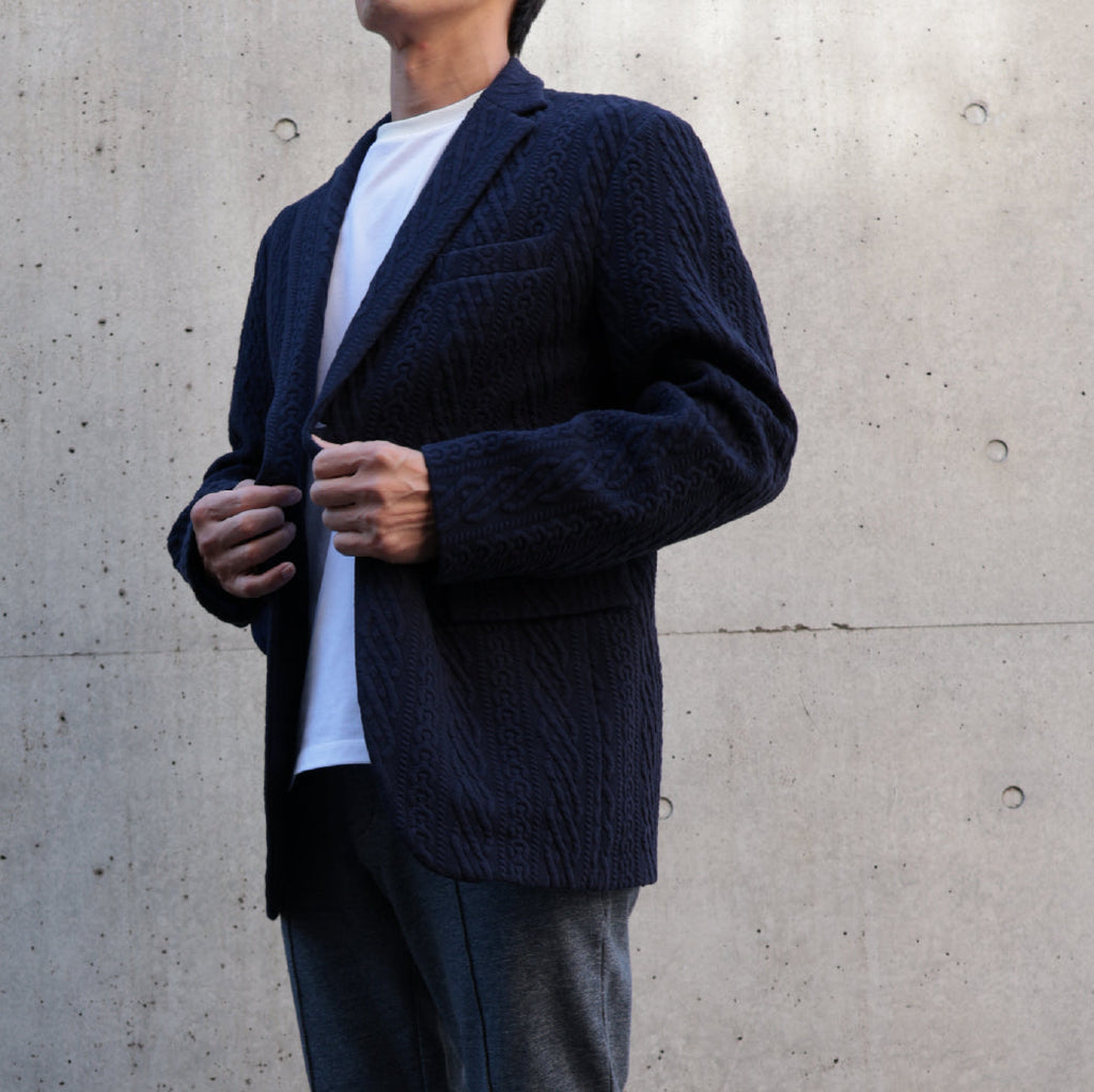 ケーブルニットジャケット 41-329102