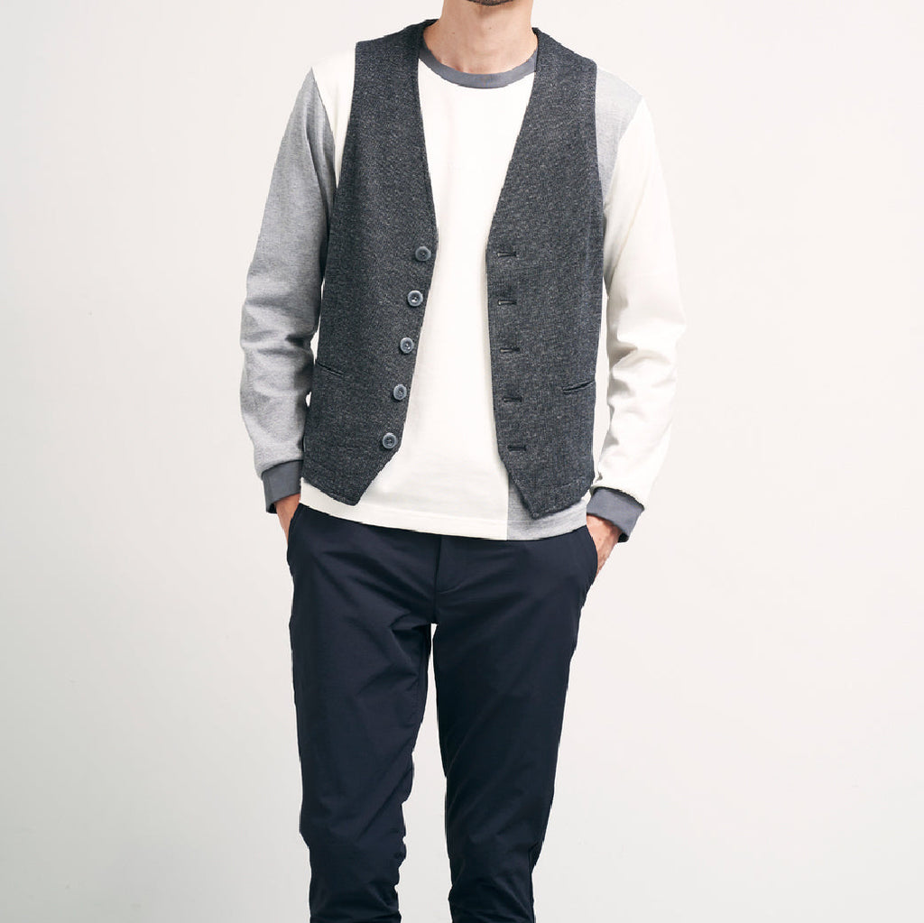 ウールコンジャージーツイルジレ 41-599700