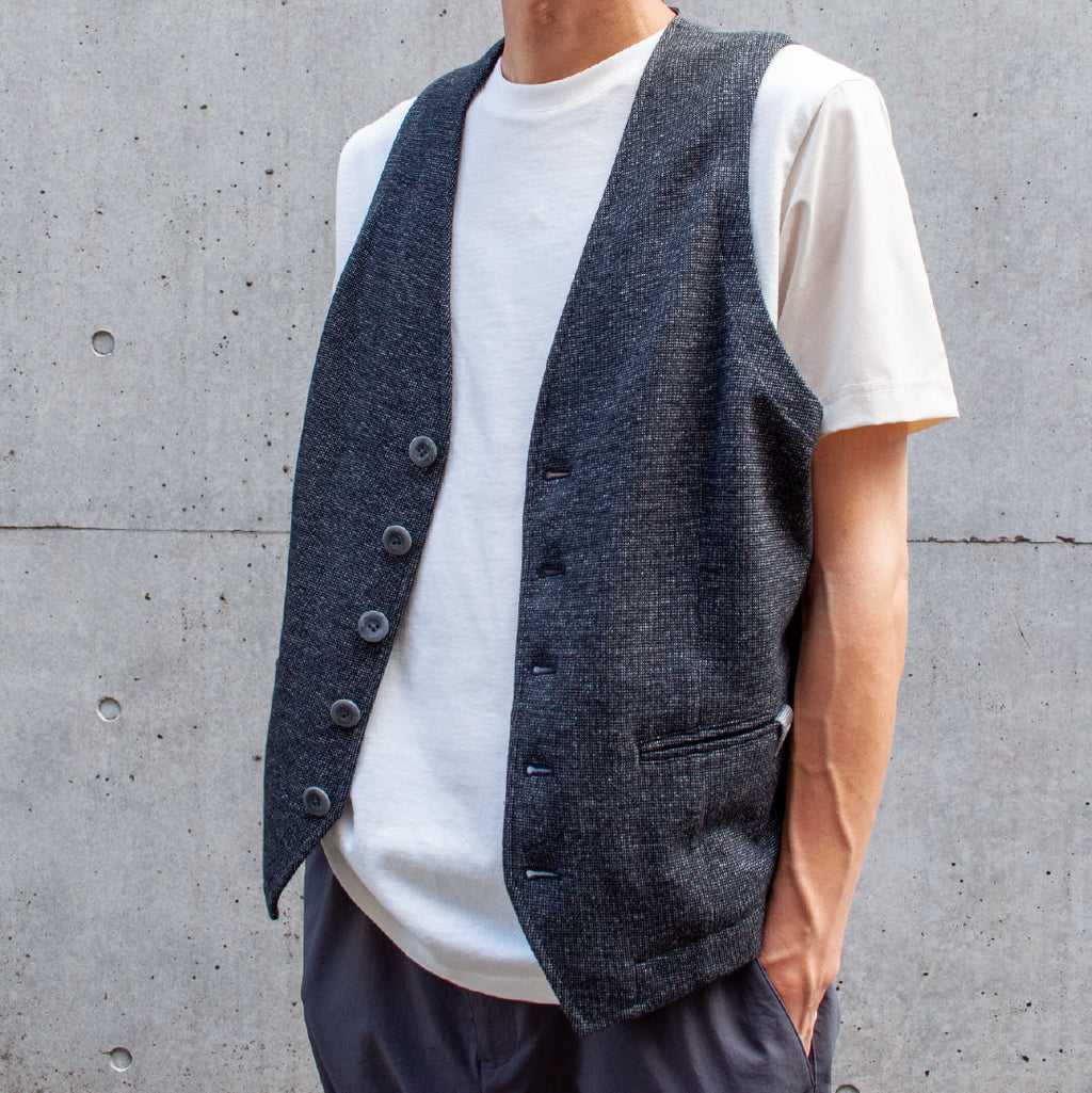 ウールコンジャージーツイルジレ 41-599700