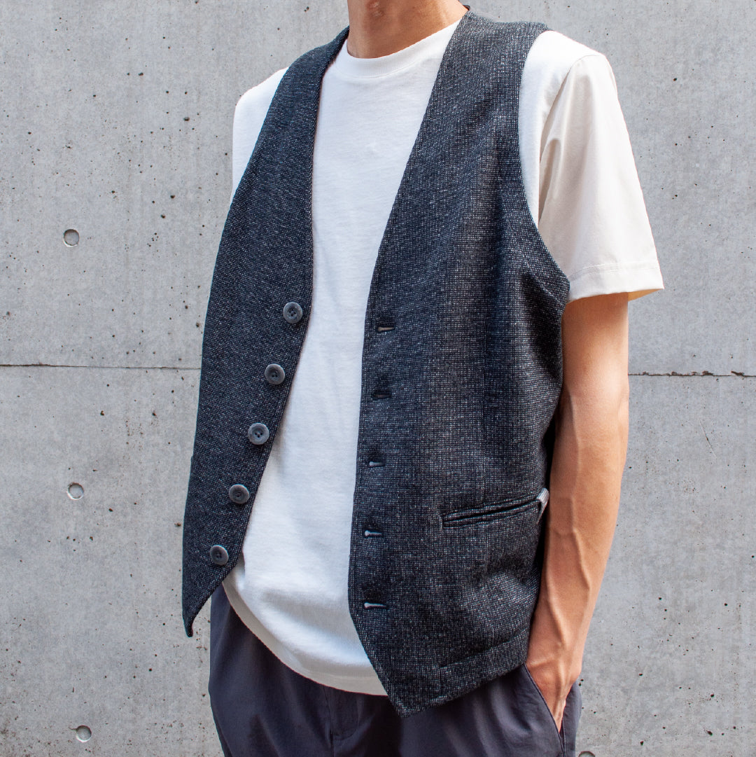 ウールコンジャージーツイルジレ 41-599700