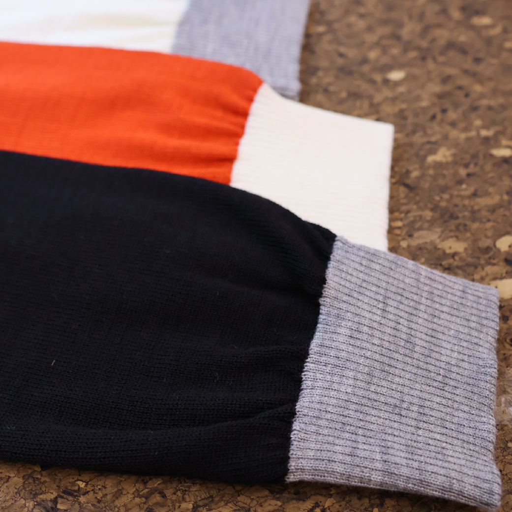 メリノウールバイカラーZIPカーディガン 41-620102