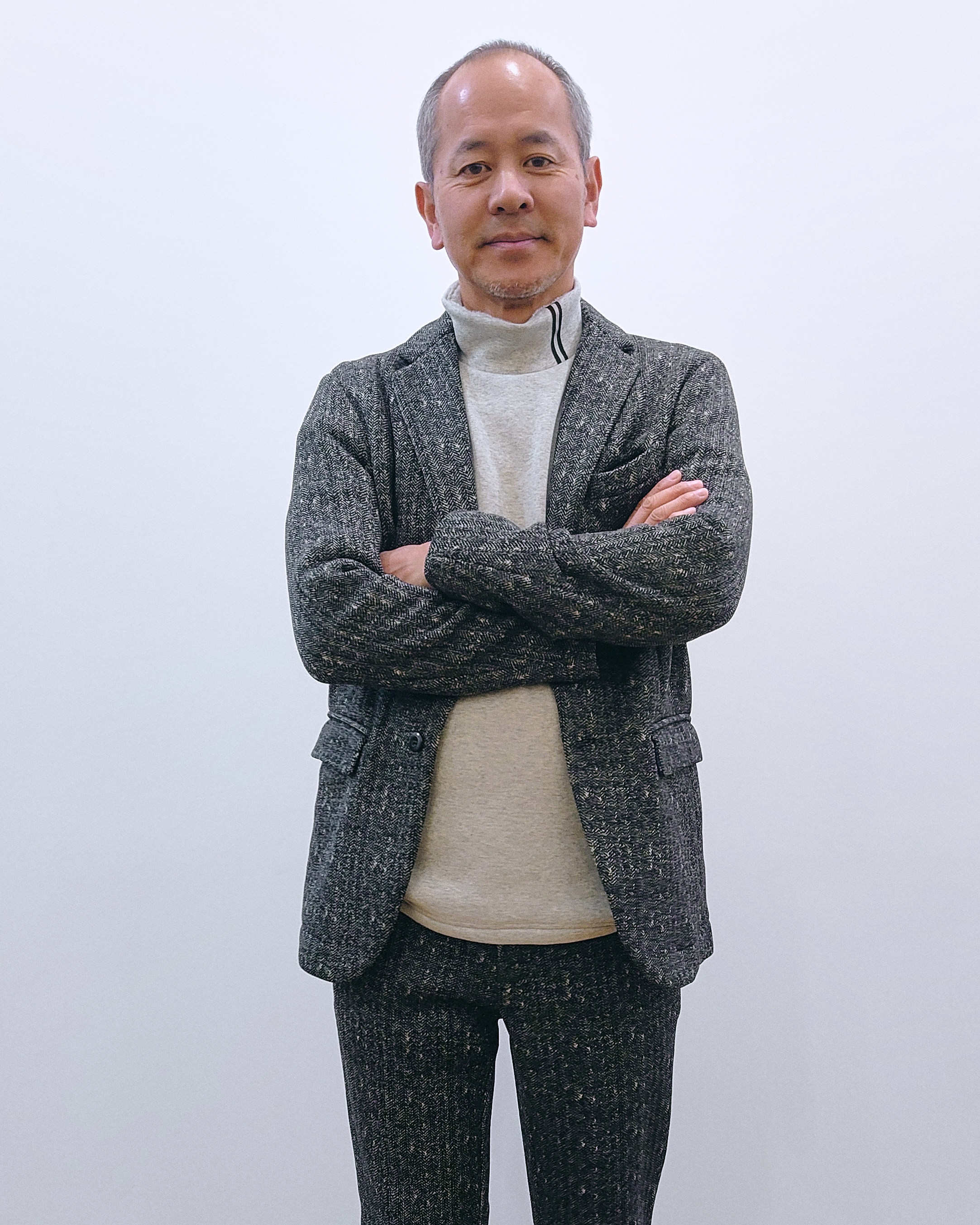 ヘリンボーンプリントジャケット 41-320103