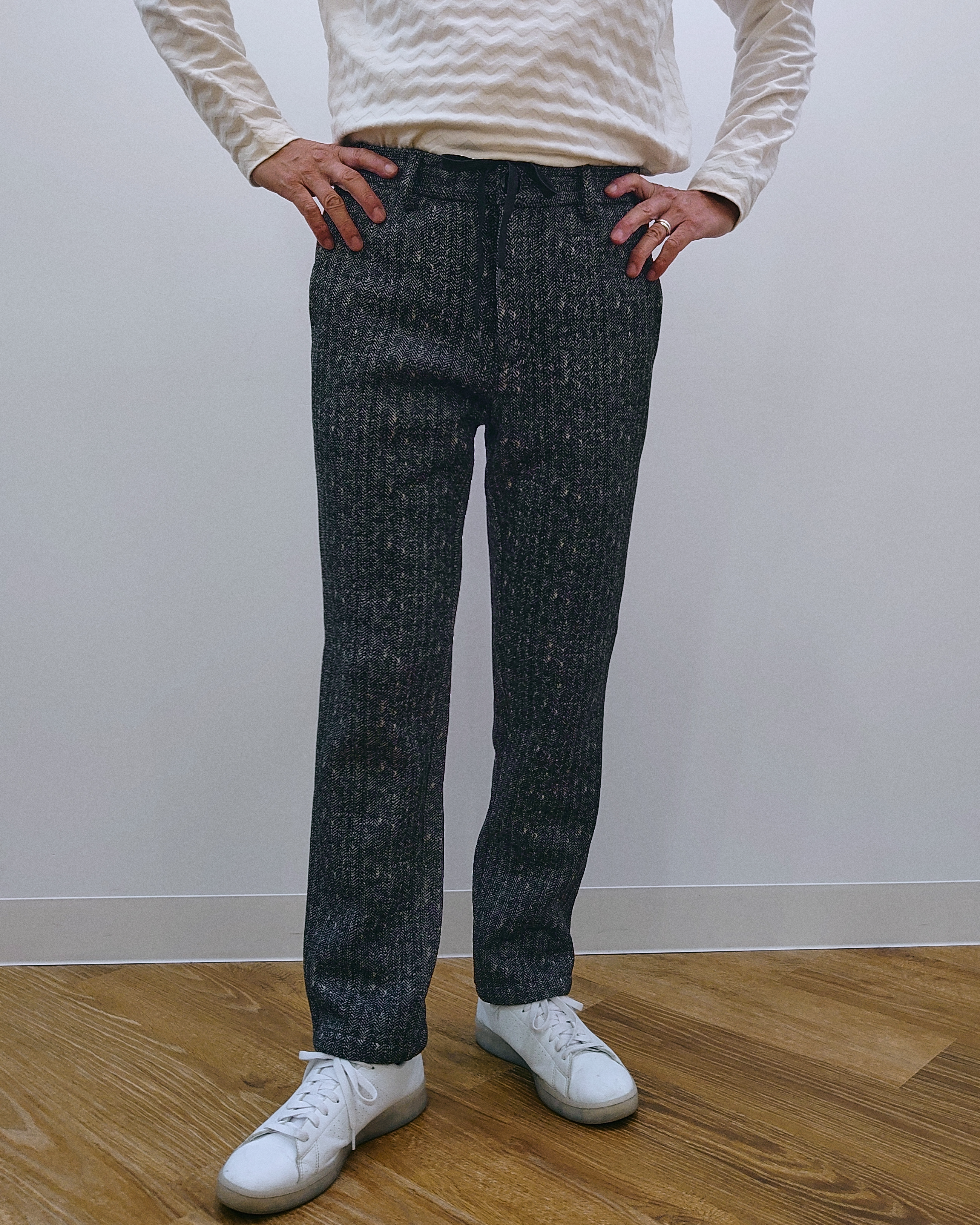 ヘンリンボーンプリントパンツ 41-420102