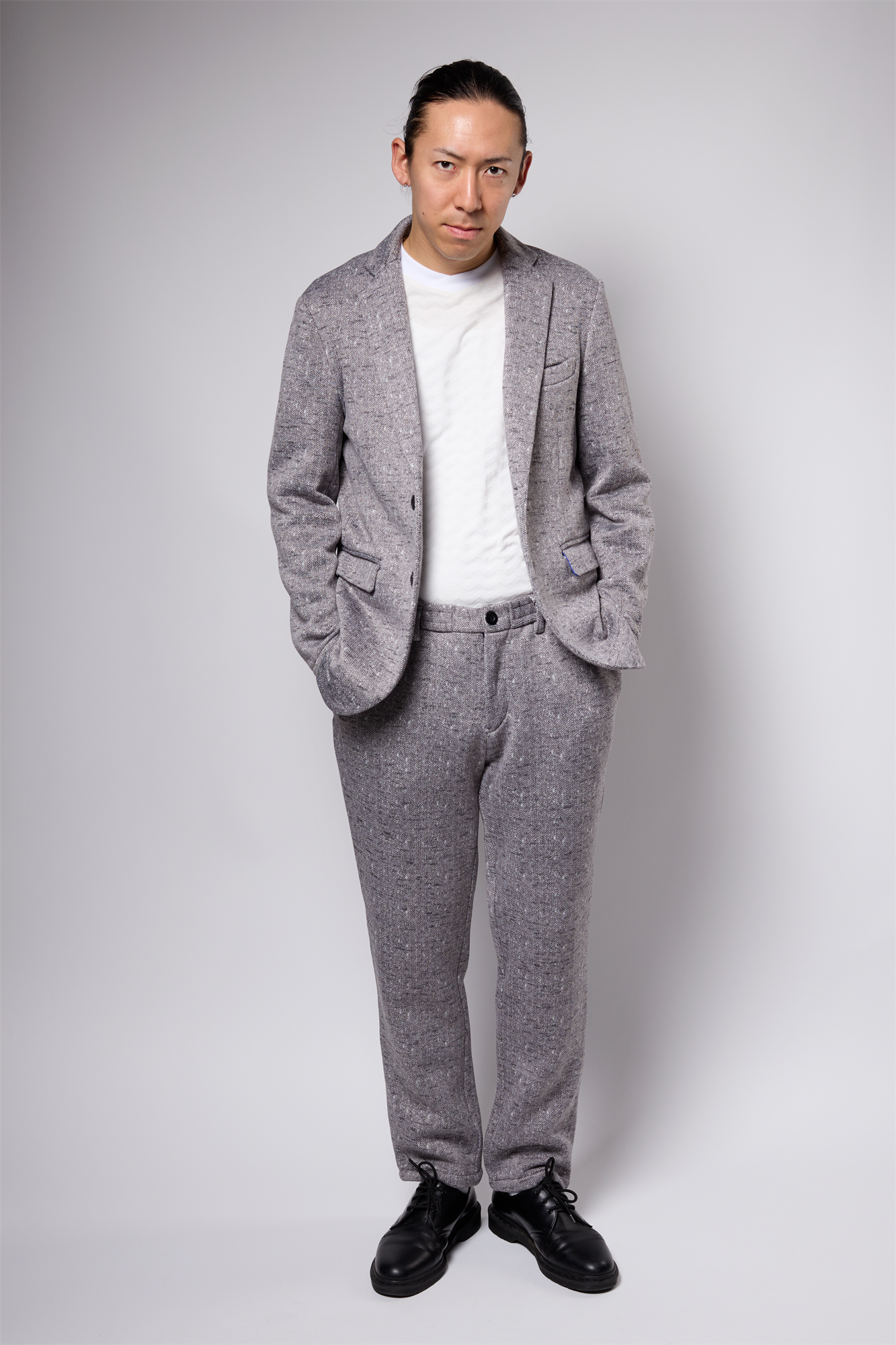 ヘンリンボーンプリントパンツ 41-420102