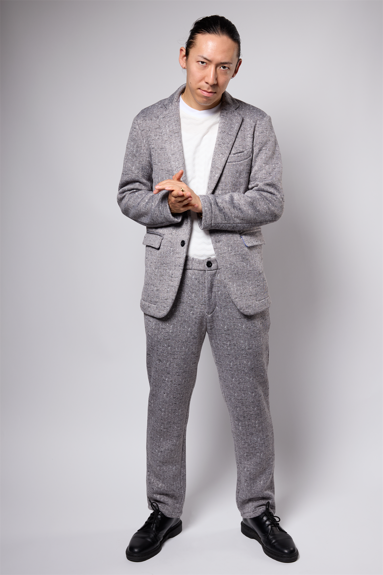 ヘリンボーンプリントジャケット 41-320103