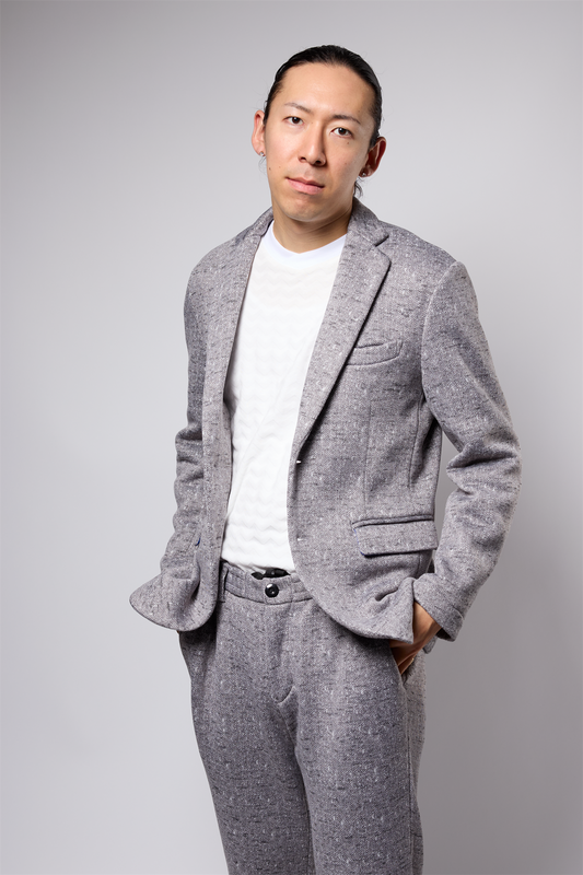 ヘリンボーンプリントジャケット 41-320103