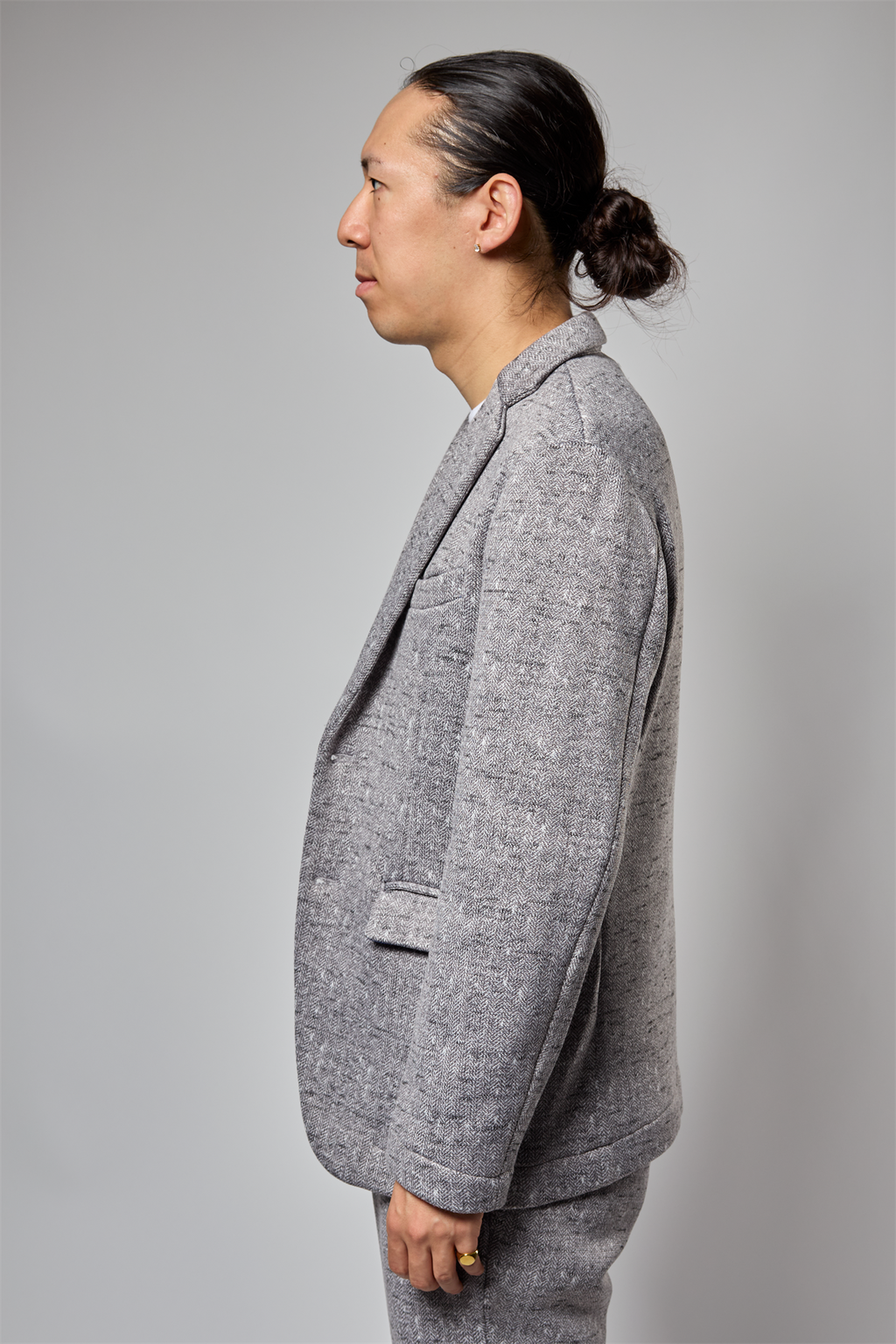 ヘリンボーンプリントジャケット 41-320103