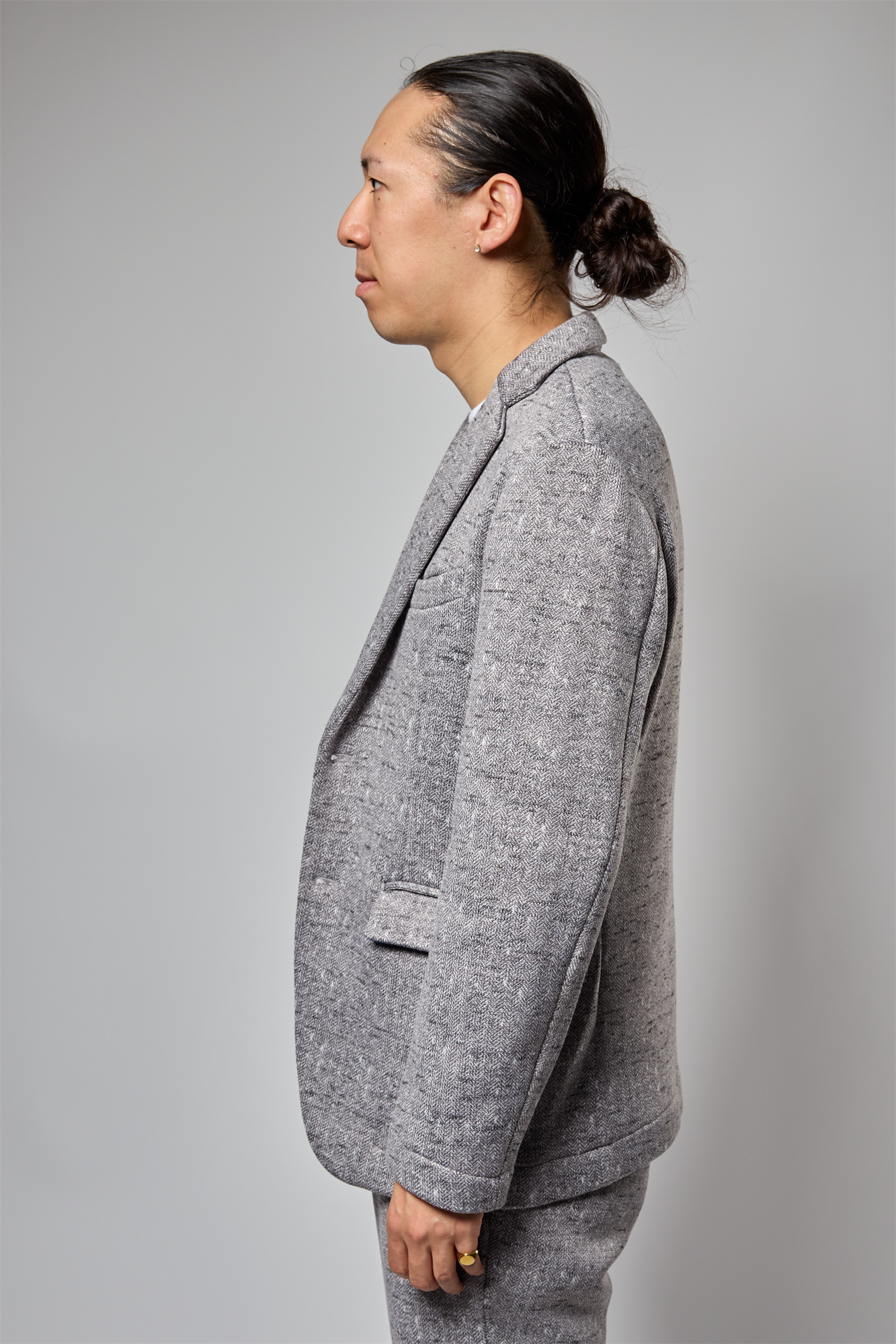 ヘリンボーンプリントジャケット 41-320103