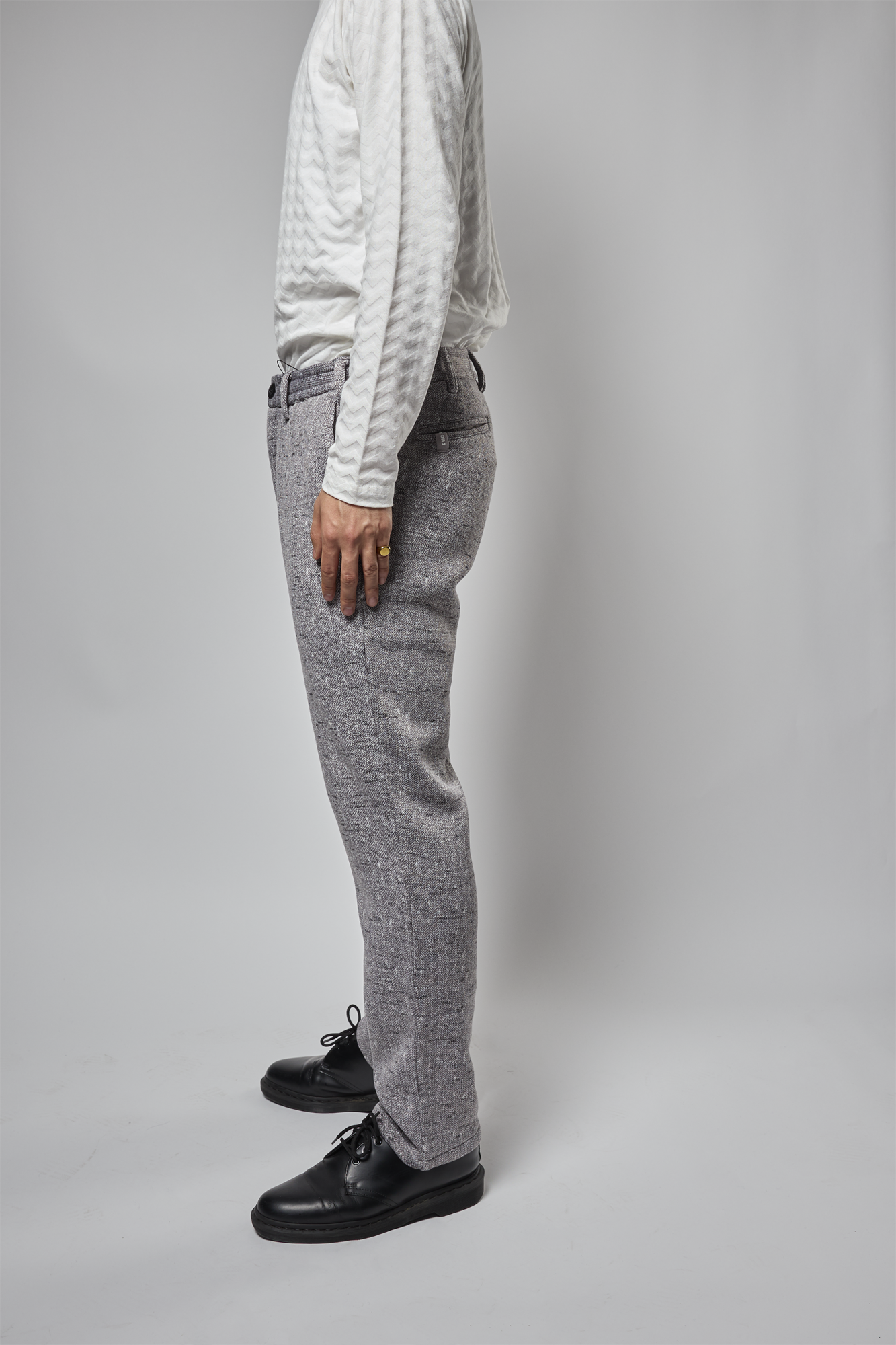 ヘンリンボーンプリントパンツ 41-420102