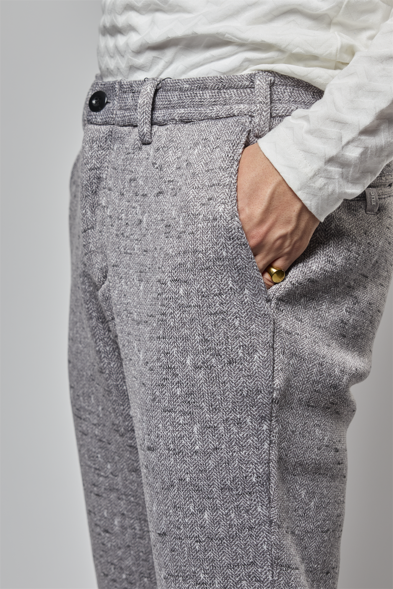 ヘンリンボーンプリントパンツ 41-420102