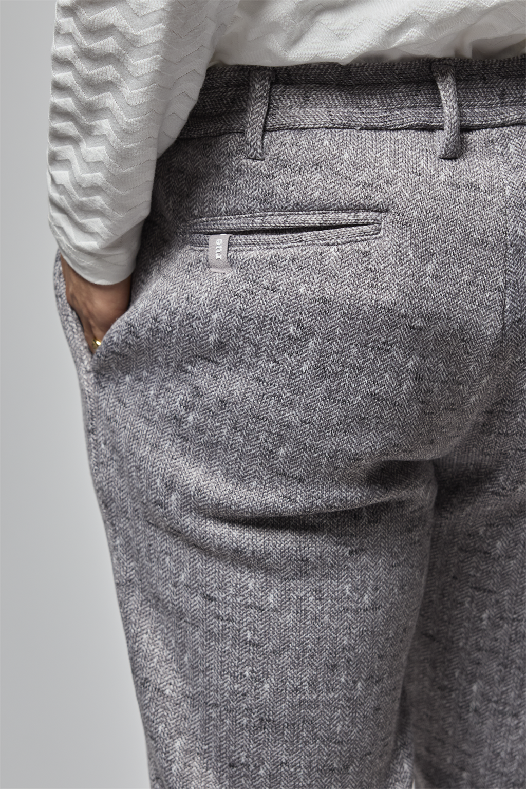 ヘンリンボーンプリントパンツ 41-420102