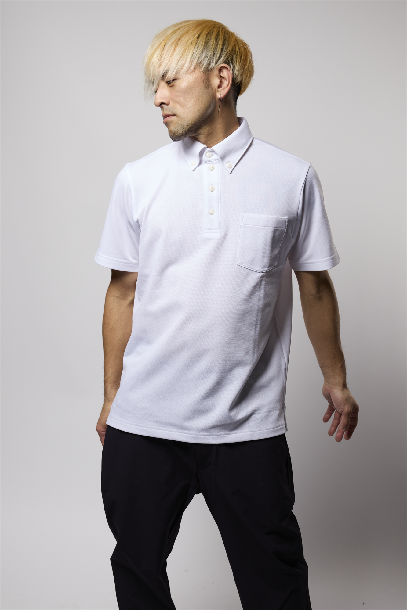 カノコボタンダウンシャツ ストレッチ R1-184303