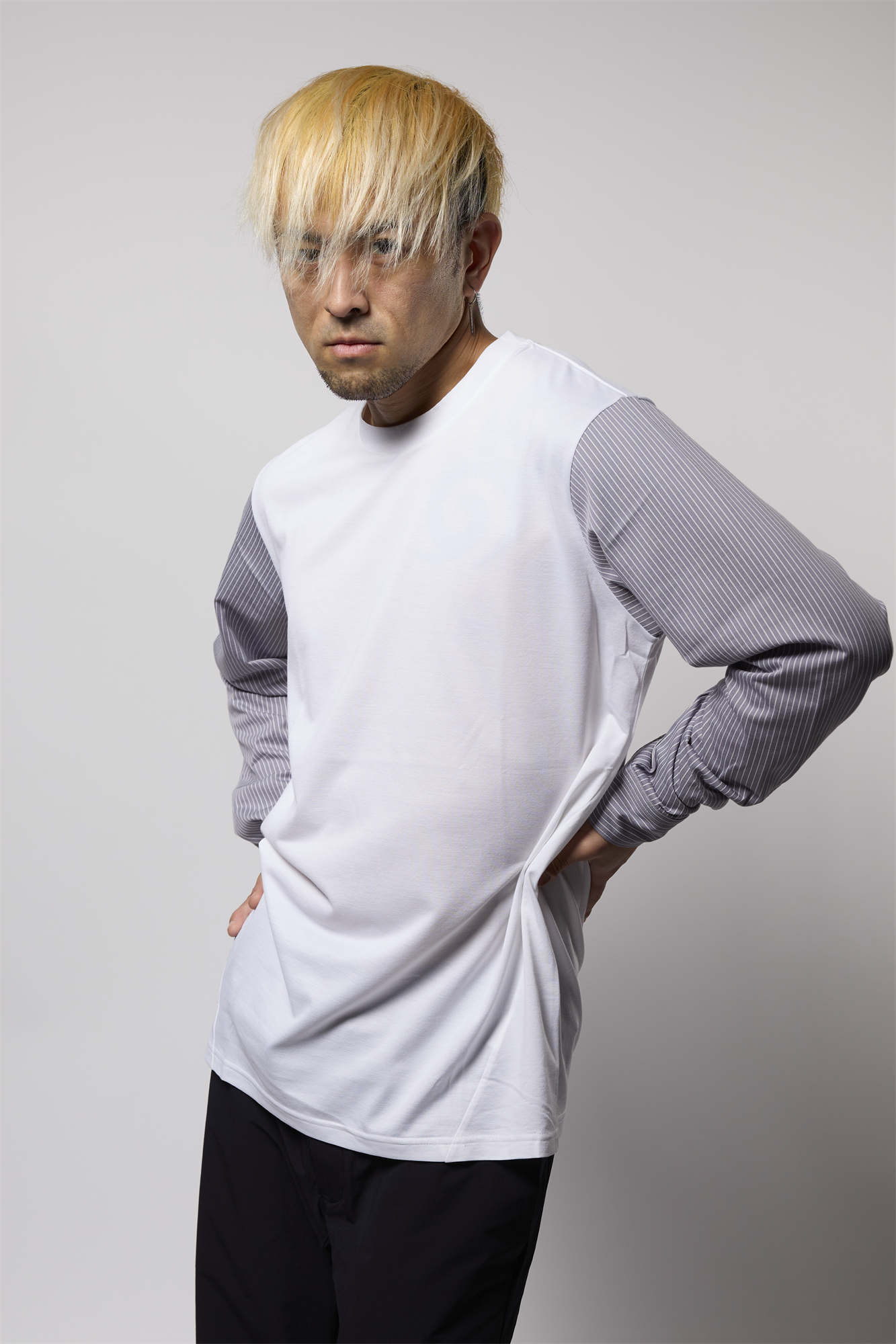 袖切り替えシャツ クールマックス 日本製 R1-183102