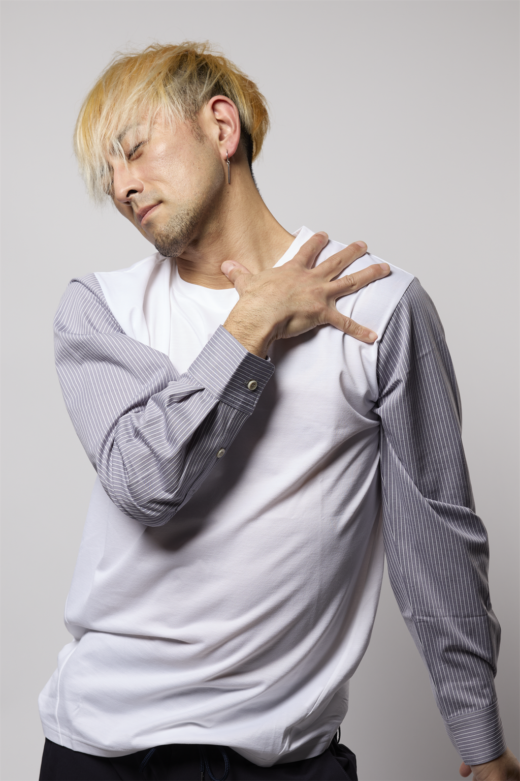 袖切り替えシャツ クールマックス 日本製 R1-183102