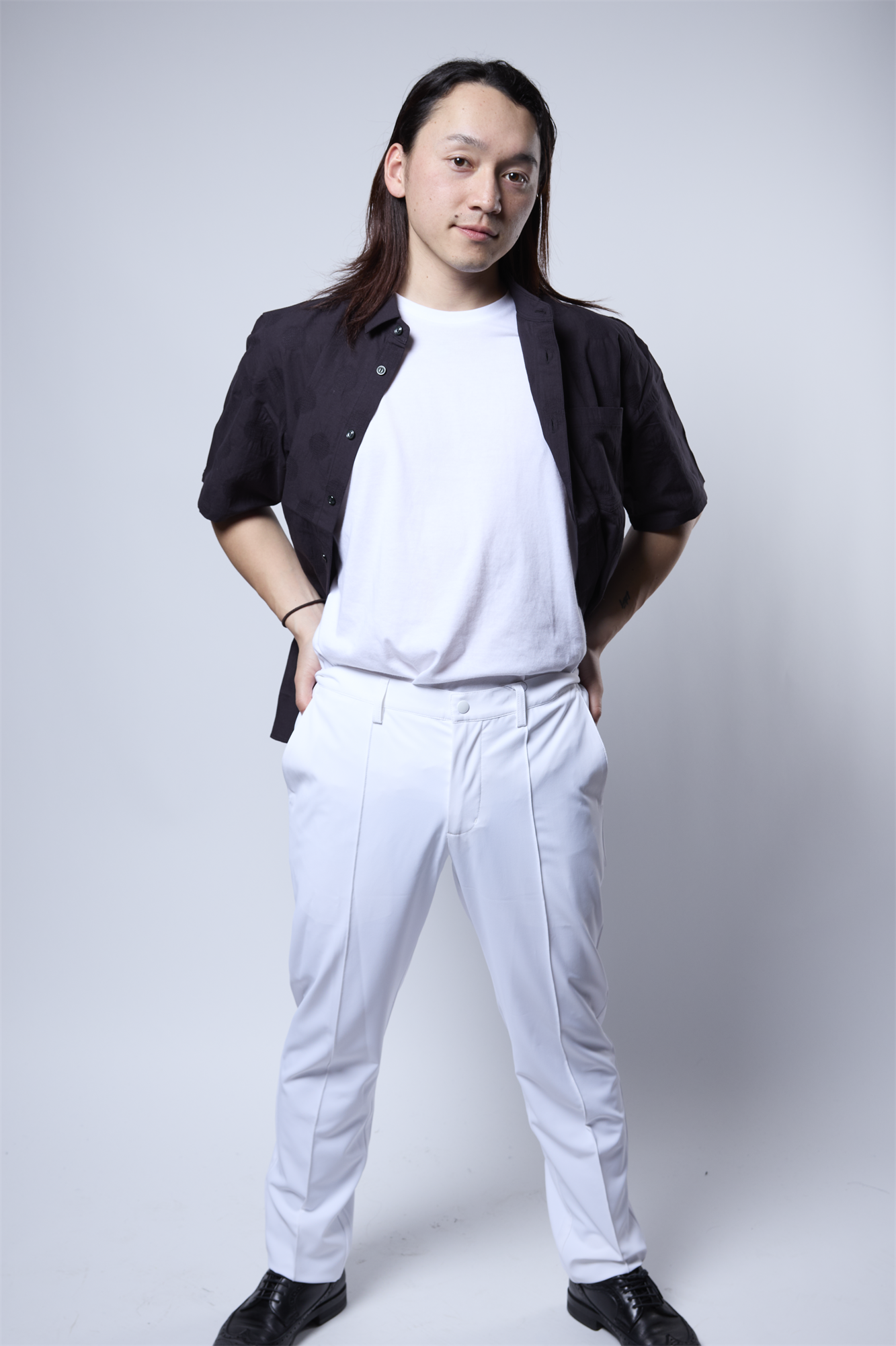 メンアサドットジャカードシャツ 41-114306