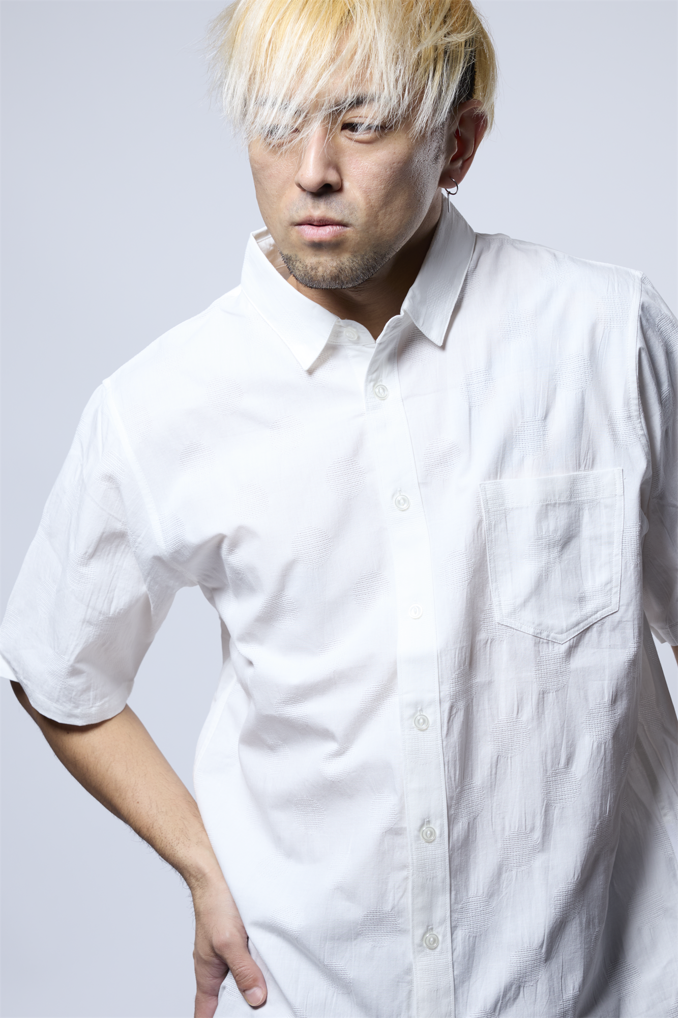 メンアサドットジャカードシャツ 41-114306