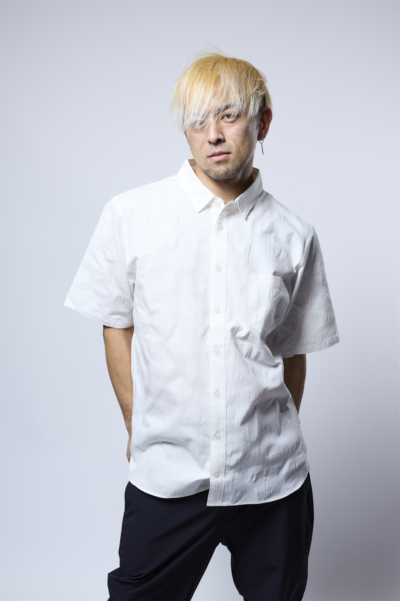 メンアサドットジャカードシャツ 41-114306