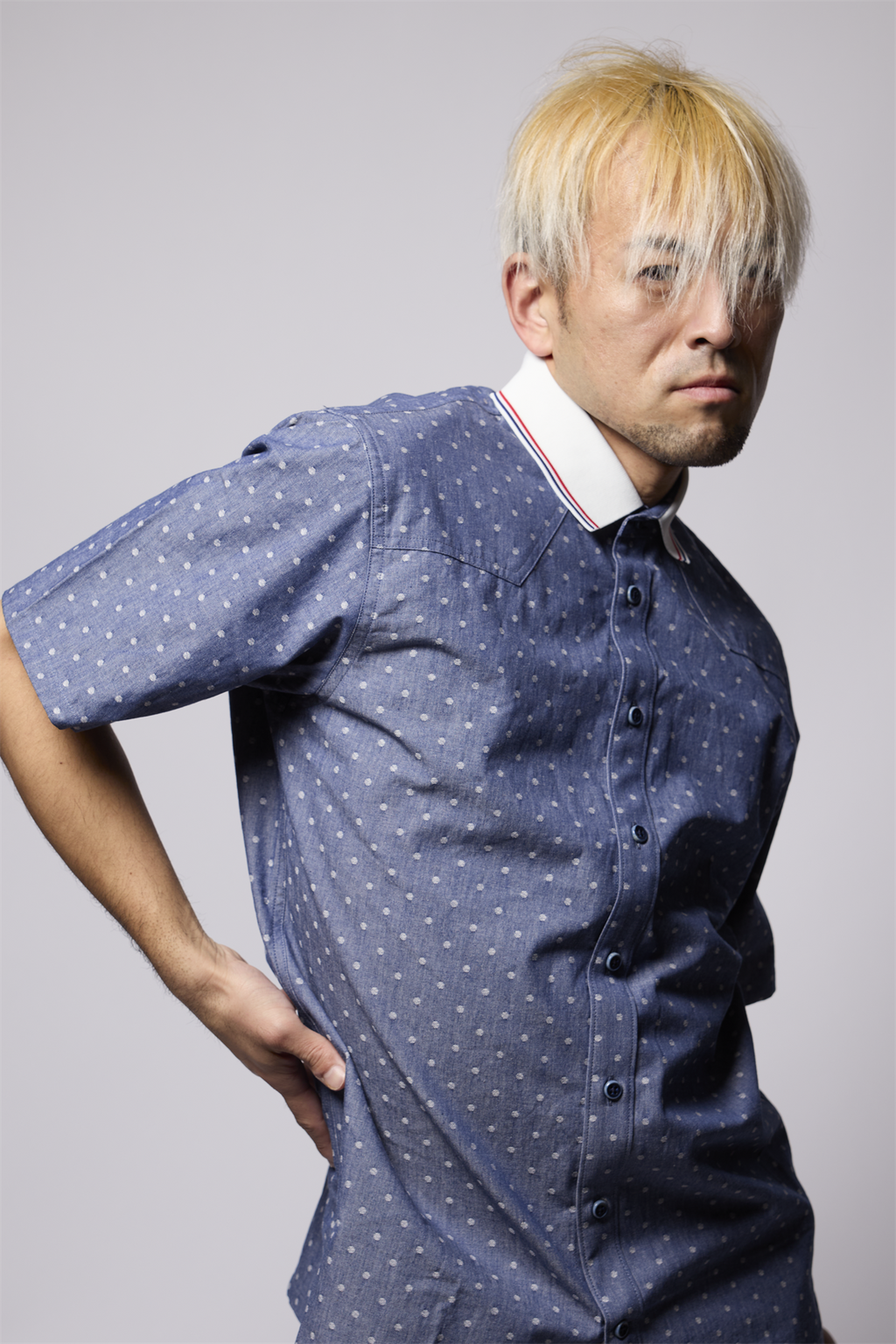 ダンガリージャカードシャツ 日本製 R1-184300