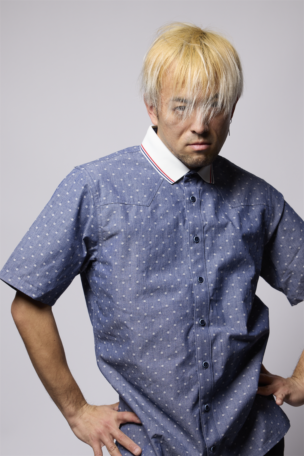 ダンガリージャカードシャツ 日本製 R1-184300