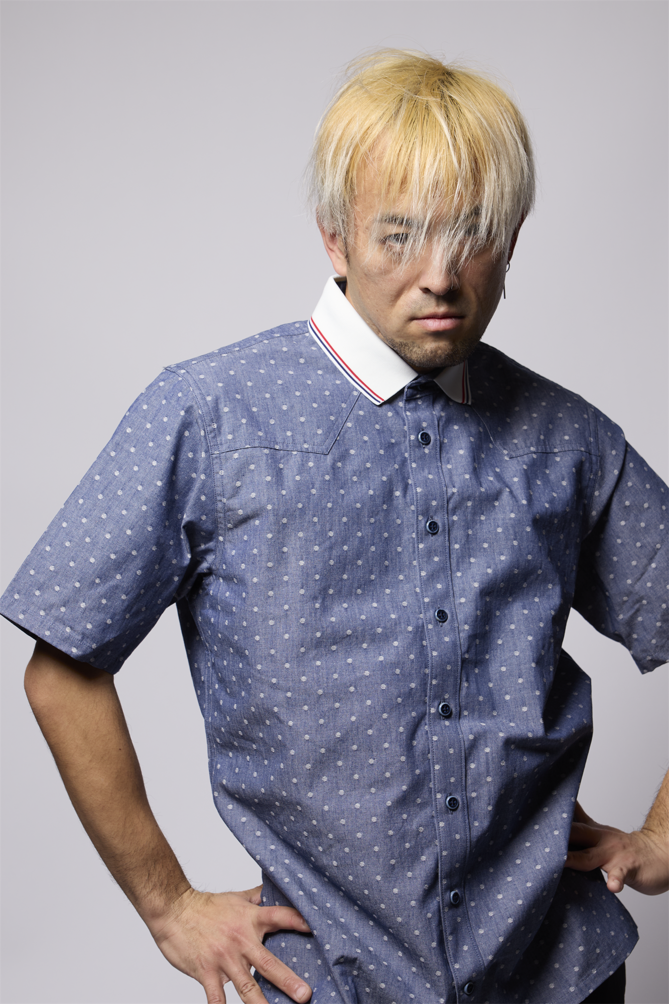 ダンガリージャカードシャツ 日本製 R1-184300