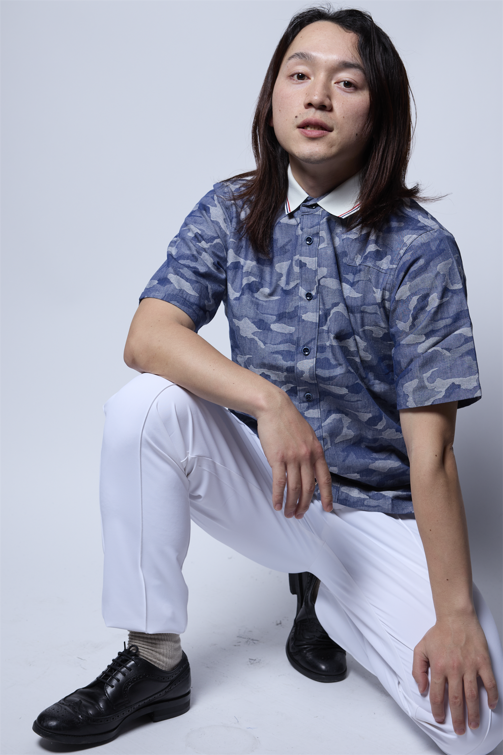 ダンガリージャカードシャツ 日本製 R1-184300