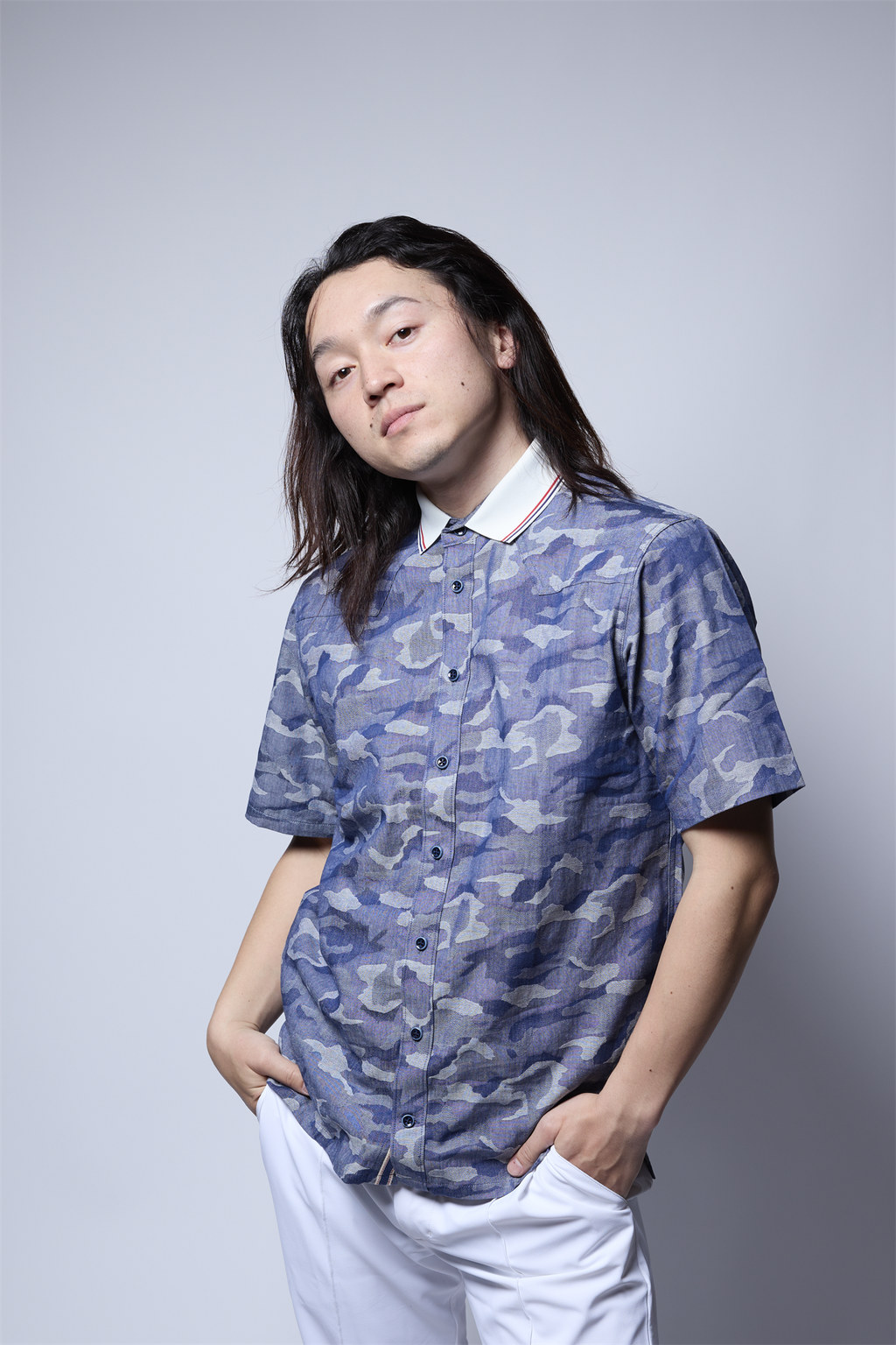 ダンガリージャカードシャツ 日本製 R1-184300