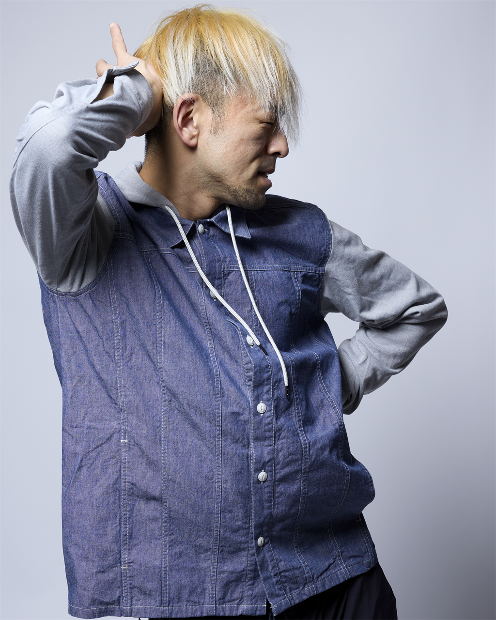 綿麻タンガリーシャツアウター R1-183103