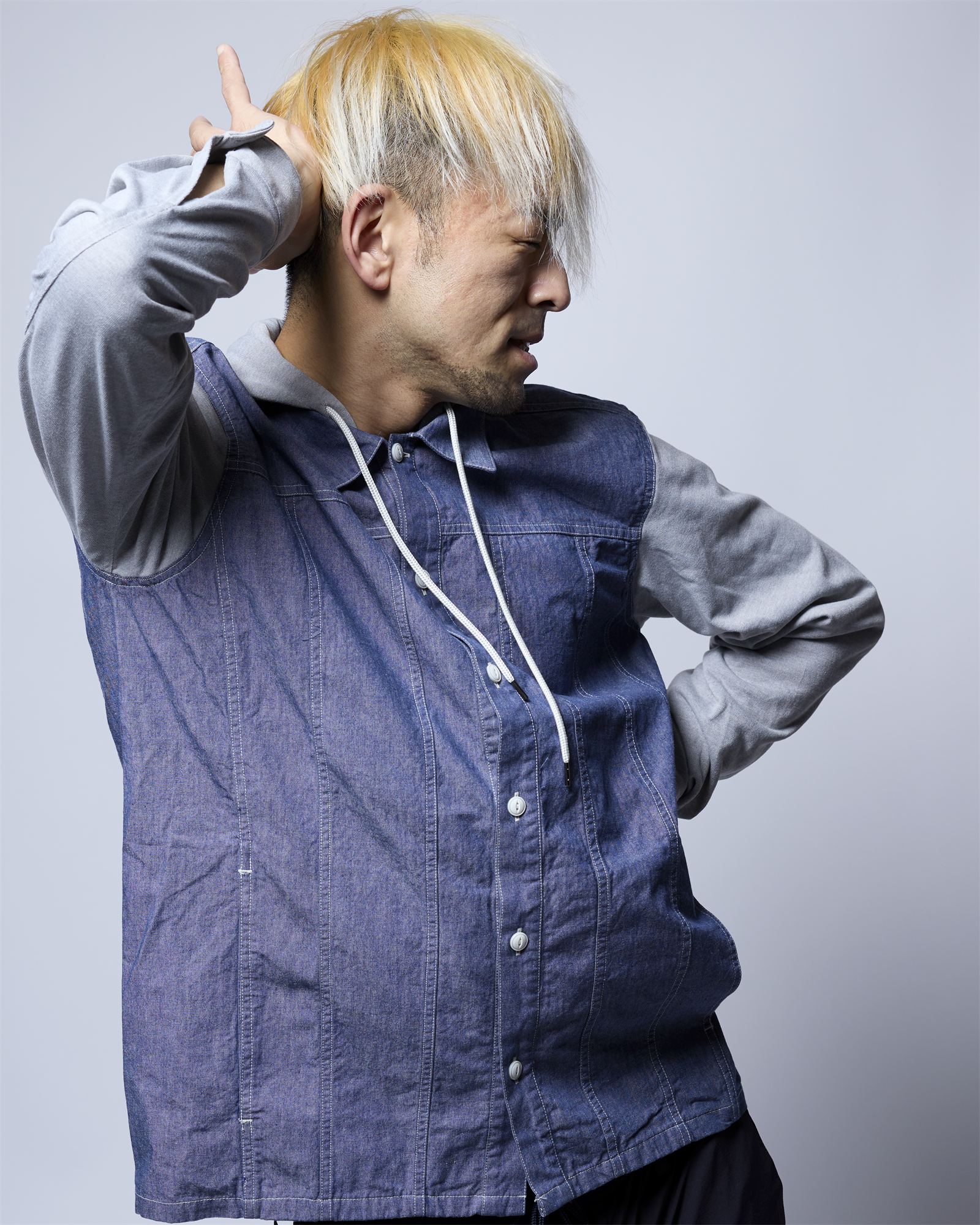 綿麻タンガリーシャツアウター R1-183103