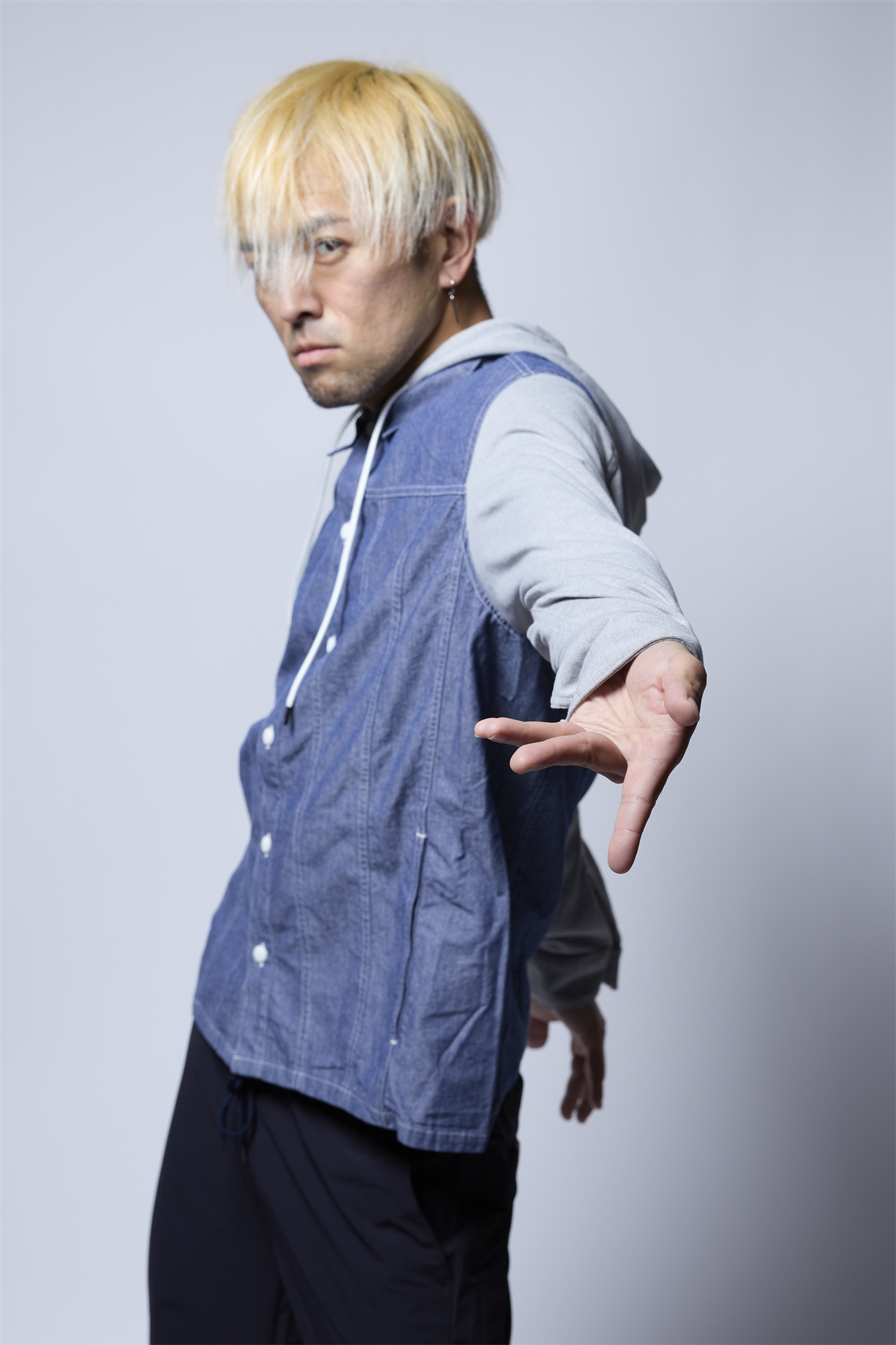 綿麻タンガリーシャツアウター R1-183103