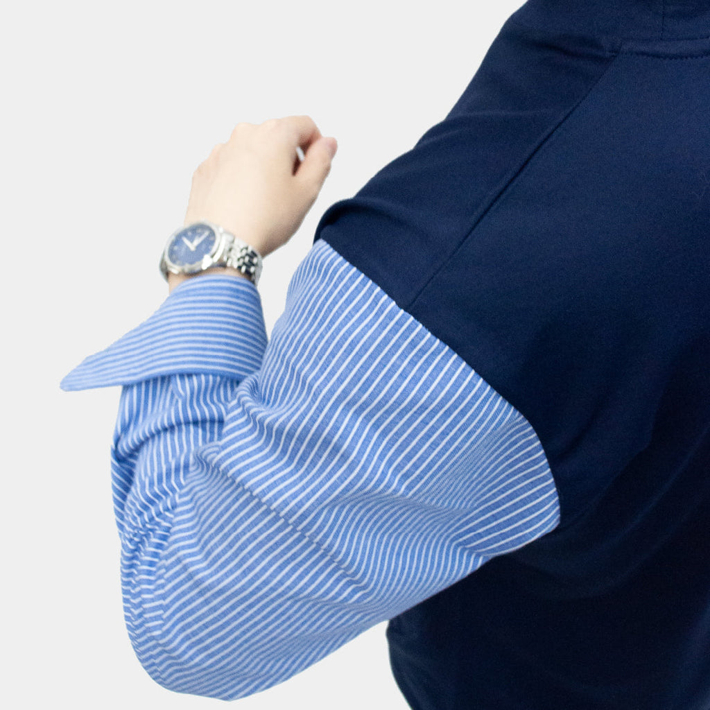 袖切り替えシャツ クールマックス 日本製 R1-183102