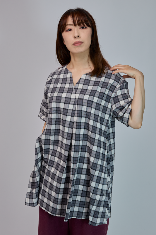 変わり織チュニック