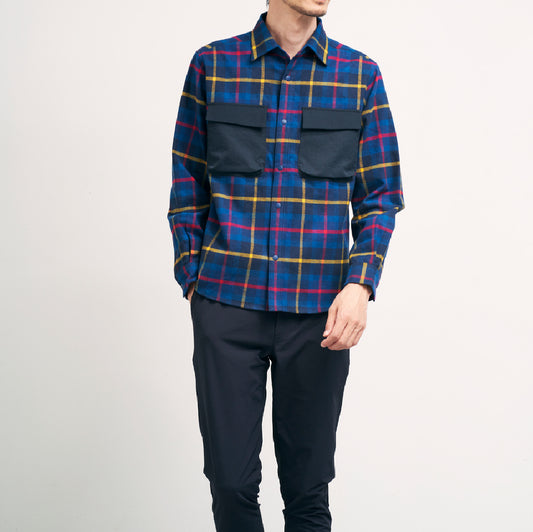 シャギーチェックシャツアウター 41-199104