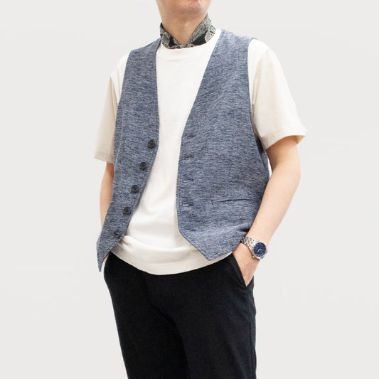 カラミ織りジレ R1-583700